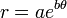 r = ae^{b\theta}\,