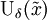 \mathrm{U}_\delta(\tilde{x})