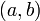\left(a, b\right)
