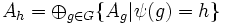 A_h=\oplus_{g\in G} \{A_g|\psi (g)=h\}