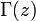  \Gamma (z) \, 