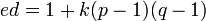 ed=1+k(p-1)(q-1)\,
