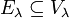  E_{\lambda} \subseteq V_{\lambda} 
