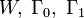W,\;\Gamma_0,\;\Gamma_1