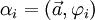 \alpha_i = (\vec a, \varphi_i)