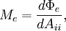 M_e=\frac{d\Phi_e}{dA_{ii}},