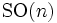\operatorname{SO}(n)