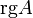 \operatorname{rg}A