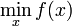 \min\limits_x f(x)