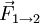 \vec{F}_{1 \to 2}