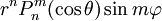 r^n P^m_n(\cos \theta) \sin m\varphi