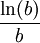 \frac{\ln(b)}{b}