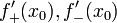 ~f'_+(x_0), f'_-(x_0)