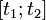 \left [ t_1; t_2 \right ]