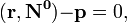(\mathbf{r},\mathbf{N^0})\mathbf{-p}=0,