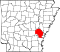 Map of Arkansas highlighting Arkansas County.svg
