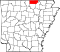Map of Arkansas highlighting Fulton County.svg