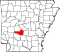 Map of Arkansas highlighting Hot Spring County.svg