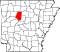 Map of Arkansas highlighting Pope County.svg
