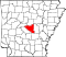Map of Arkansas highlighting Pulaski County.svg