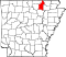Map of Arkansas highlighting Sharp County.svg