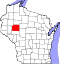 Map of Wisconsin highlighting Chippewa County.svg