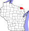 Map of Wisconsin highlighting Florence County.svg