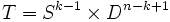 T=S^{k-1}\times D^{n-k+1}