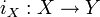 i_X:X\to Y