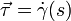  \vec{\tau} = \dot\gamma (s)