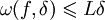 \omega(f,\delta) \leqslant L\delta