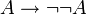  A \rightarrow \neg \neg A 