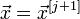 \vec{x}=\vec{x}^{[j+1]}