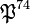 \mathfrak{P}^{74}