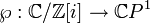 \wp: \C/\Z [i] \to \C P^1 