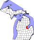 Map of Michigan highlighting Bay County.svg