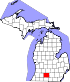 Map of Michigan highlighting Calhoun County.svg