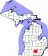 Map of Michigan highlighting Jackson County.svg