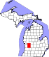 Map of Michigan highlighting Kent County.svg