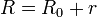 ~R = R_0 + r