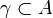 \gamma\subset A