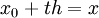 \ x_0 + th = x