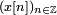 \scriptstyle (x[n])_{n\in\Z}