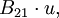 ~B_{21} \cdot u,