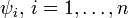 \psi_i,\,i=1,\dots,n
