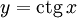 y=\operatorname{ctg}\, x