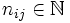 n_{ij} \in \mathbb{N}