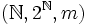 (\mathbb{N},2^{\mathbb{N}},m)