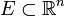 E\subset\R^n