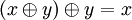 (x\oplus y)\oplus y = x
